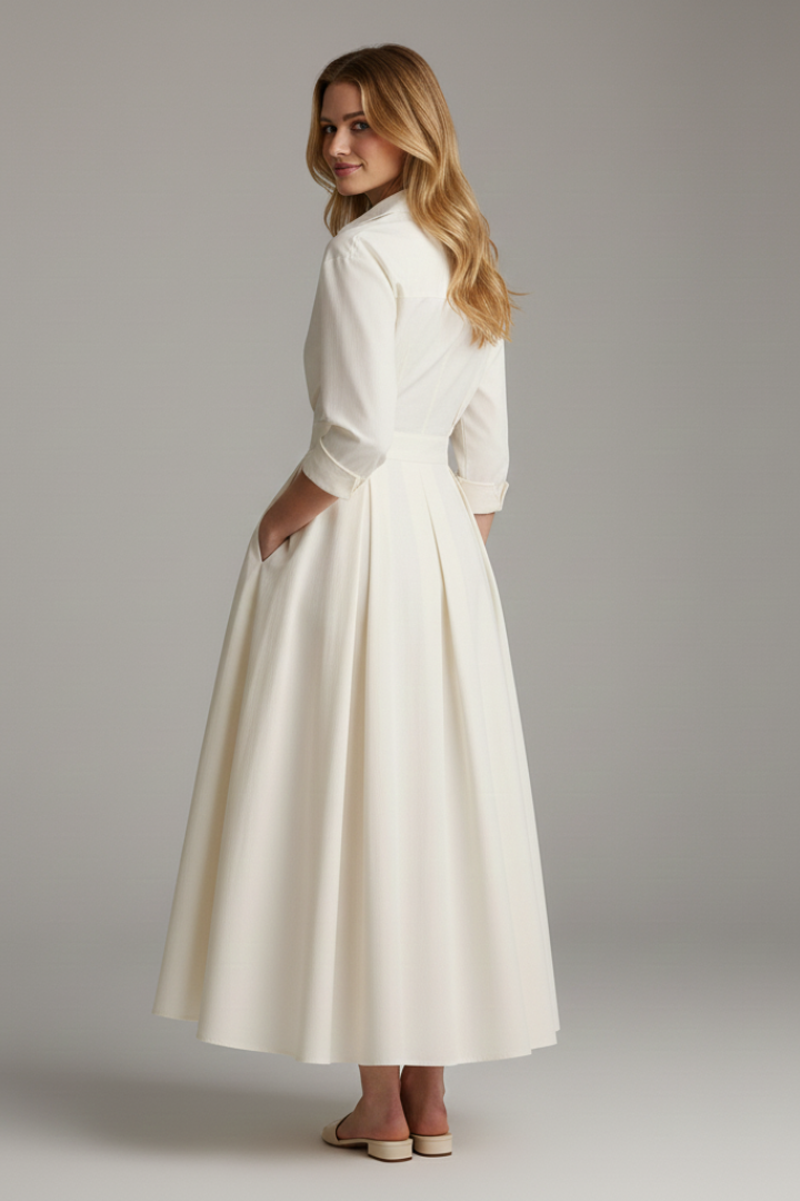 Women's Button-Front Midi Dress