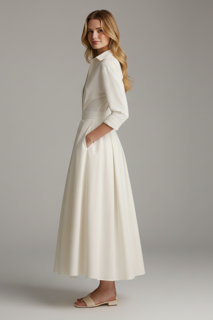 Women's Button-Front Midi Dress