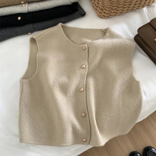 Women's Button-Front Sweater Vest