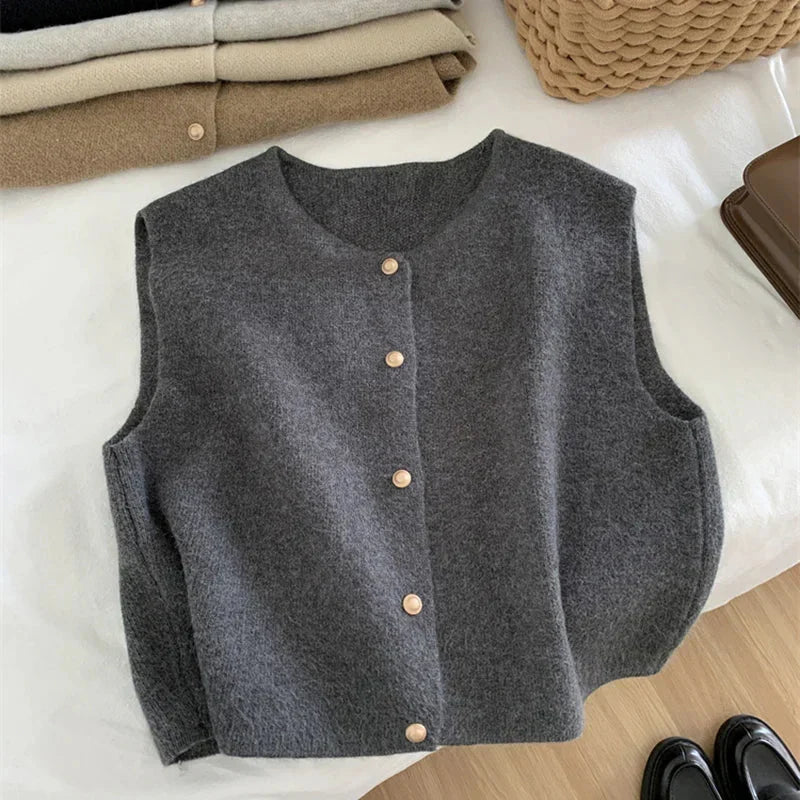 Women's Button-Front Sweater Vest
