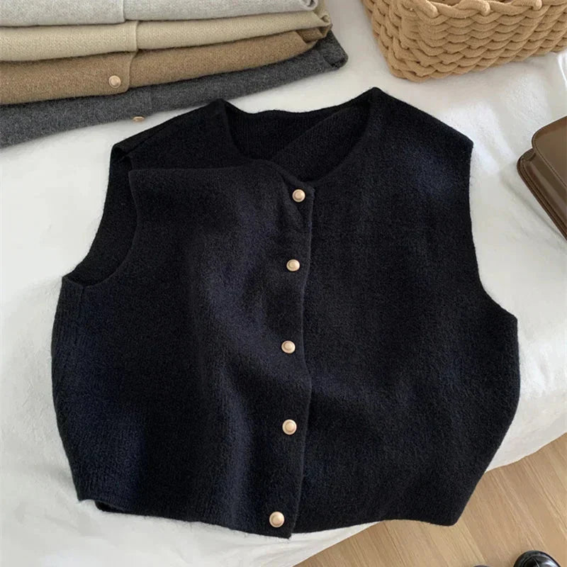 Women's Button-Front Sweater Vest