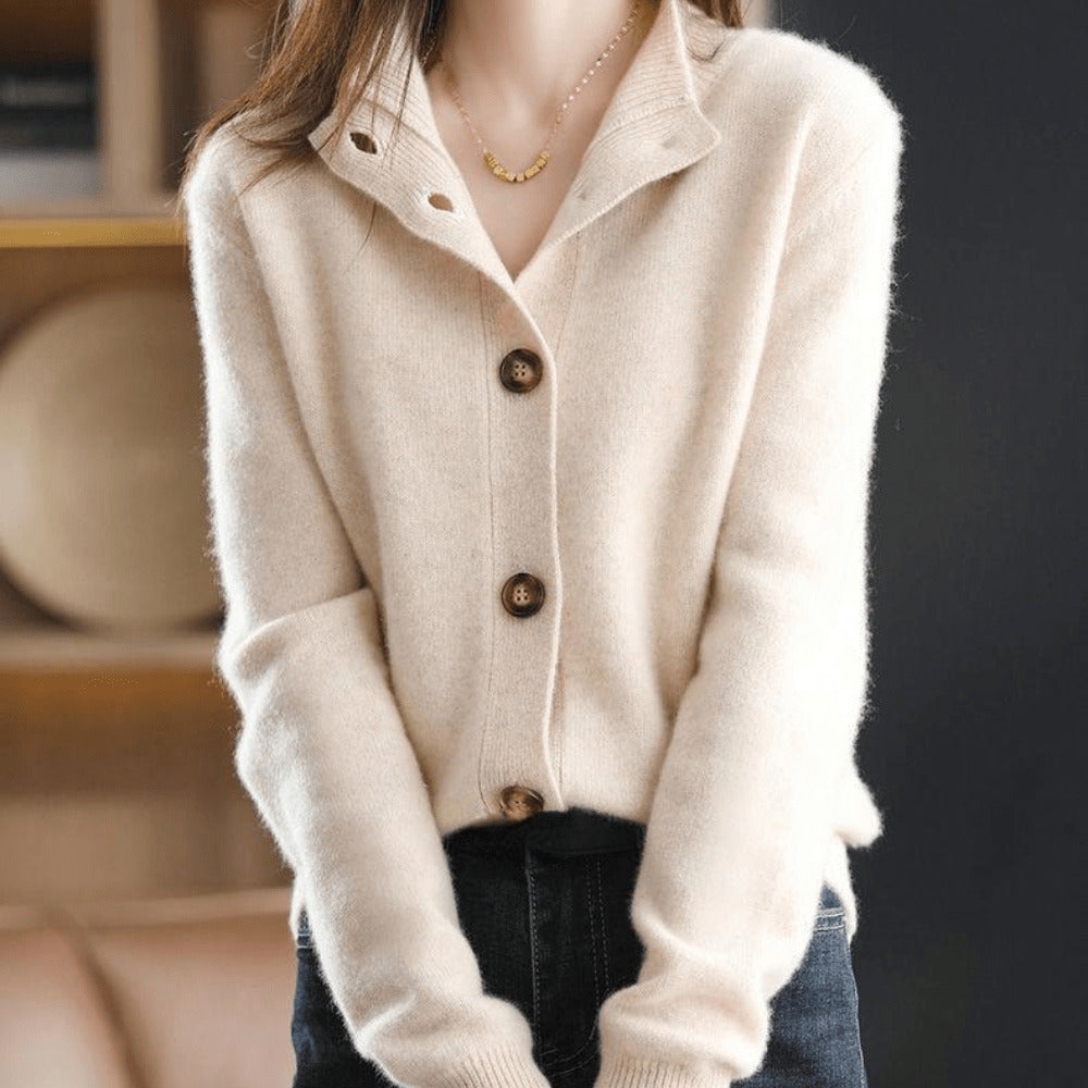 Women's Button-Front Winter Cardigan