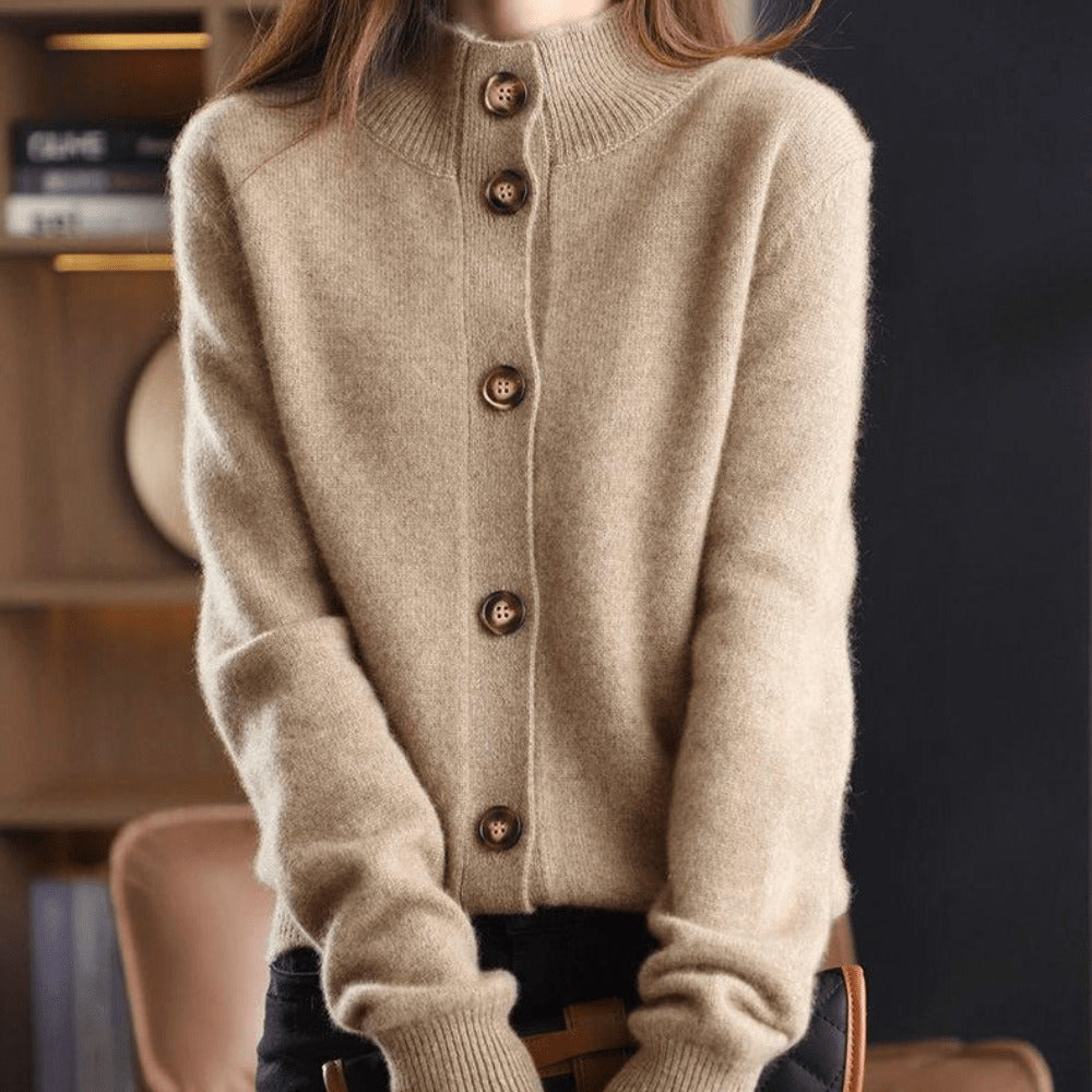 Women's Button-Front Winter Cardigan