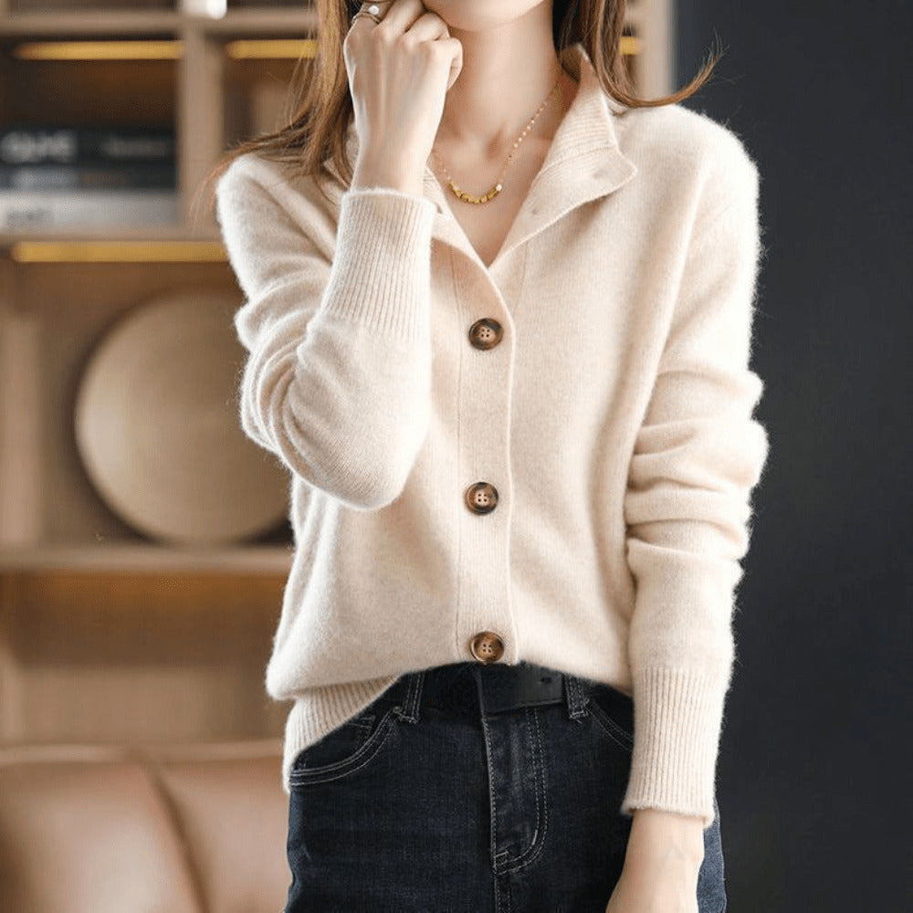 Women's Button-Front Winter Cardigan