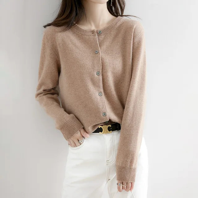 Women's Button-Front Winter Cardigan Sweater