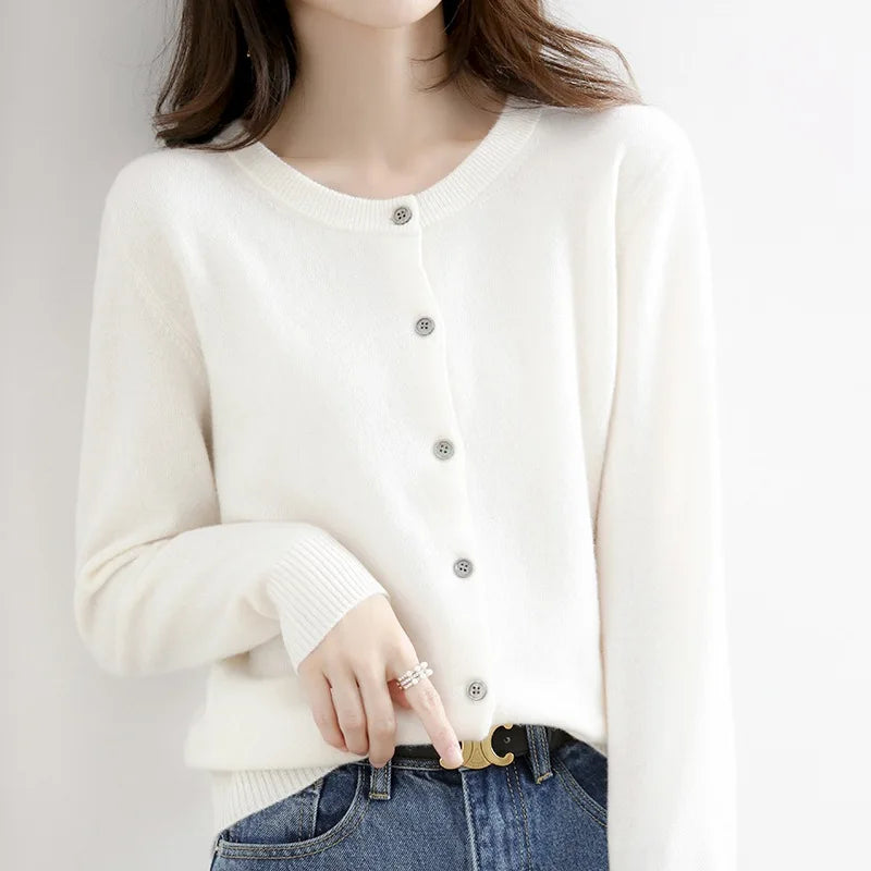 Women's Button-Front Winter Cardigan Sweater