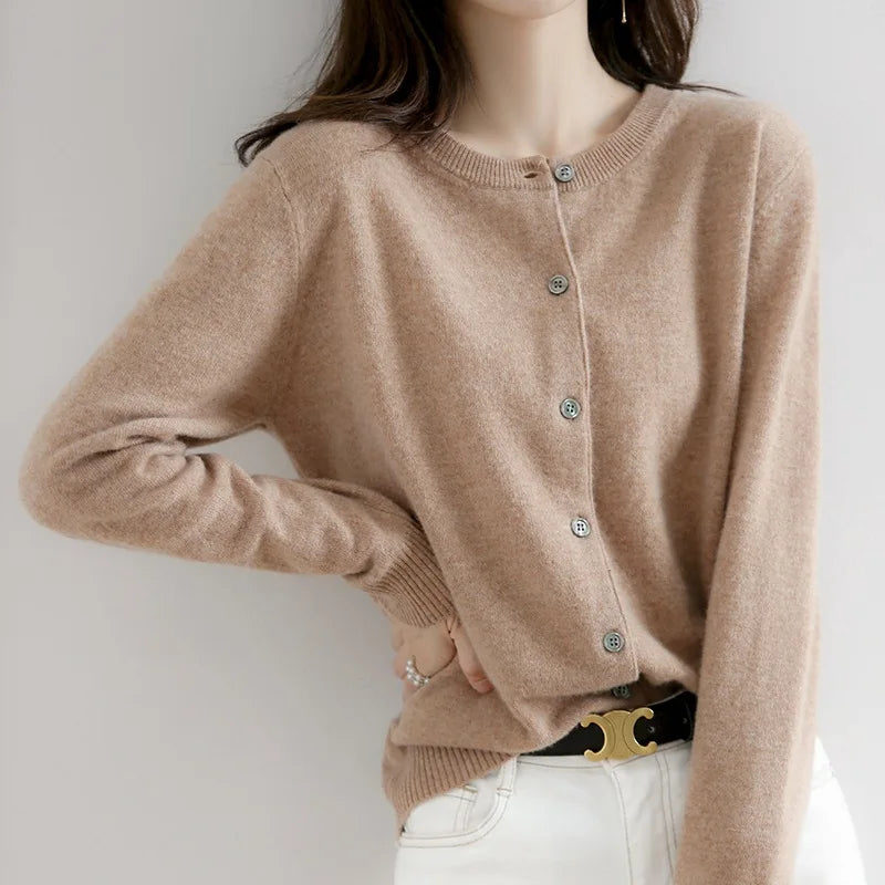 Women's Button-Front Winter Cardigan Sweater
