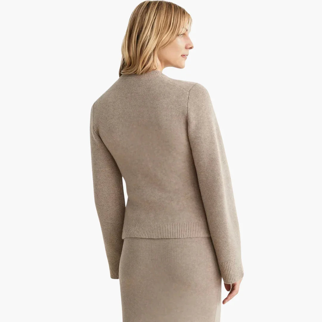 Women's Button-Up Round Neck Cardigan