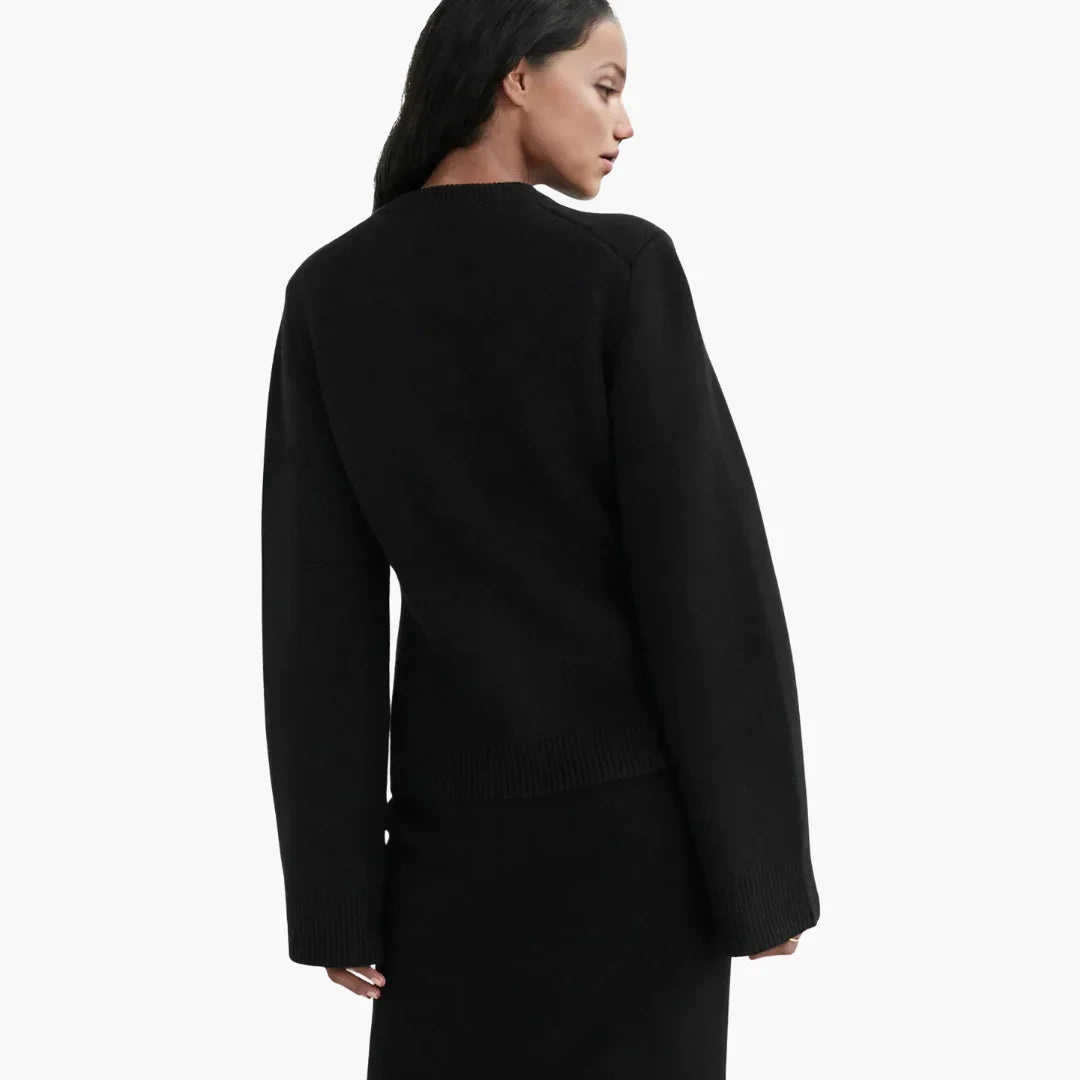 Women's Button-Up Round Neck Cardigan