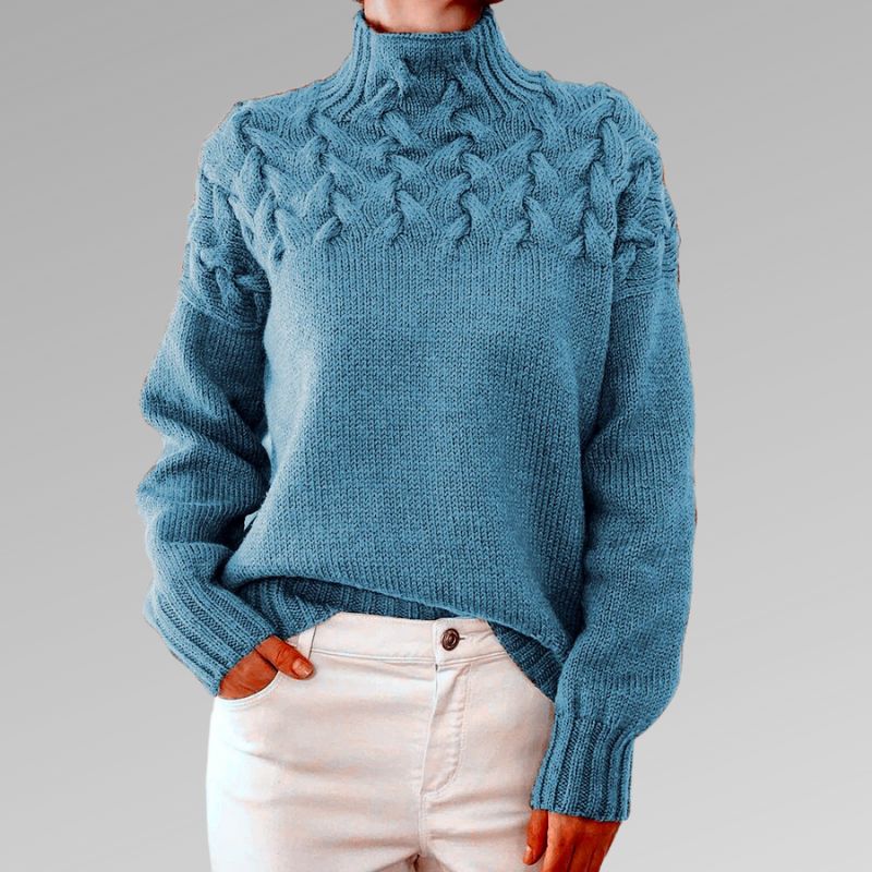 Women's Cable-Knit Turtleneck Sweater