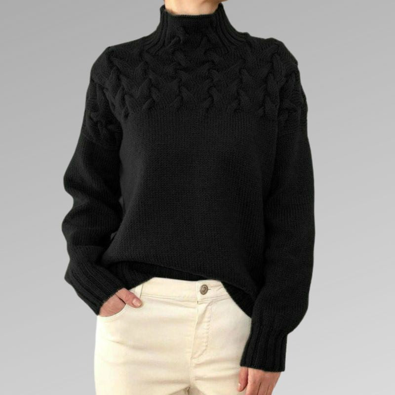 Women's Cable-Knit Turtleneck Sweater