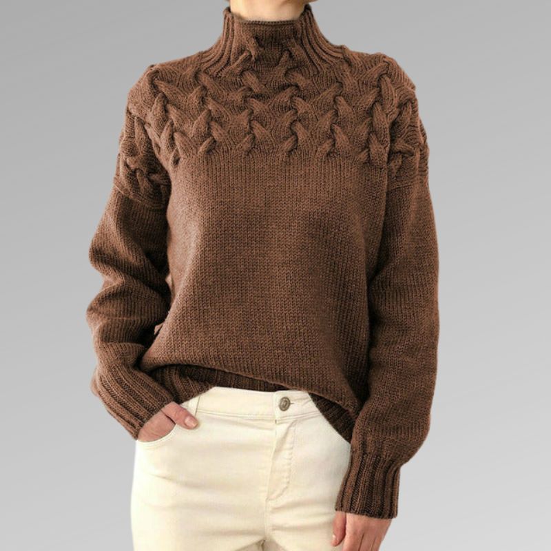 Women's Cable-Knit Turtleneck Sweater