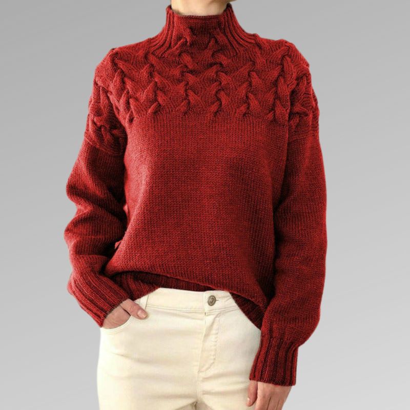 Women's Cable-Knit Turtleneck Sweater