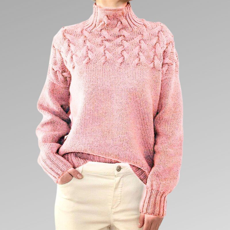 Women's Cable-Knit Turtleneck Sweater