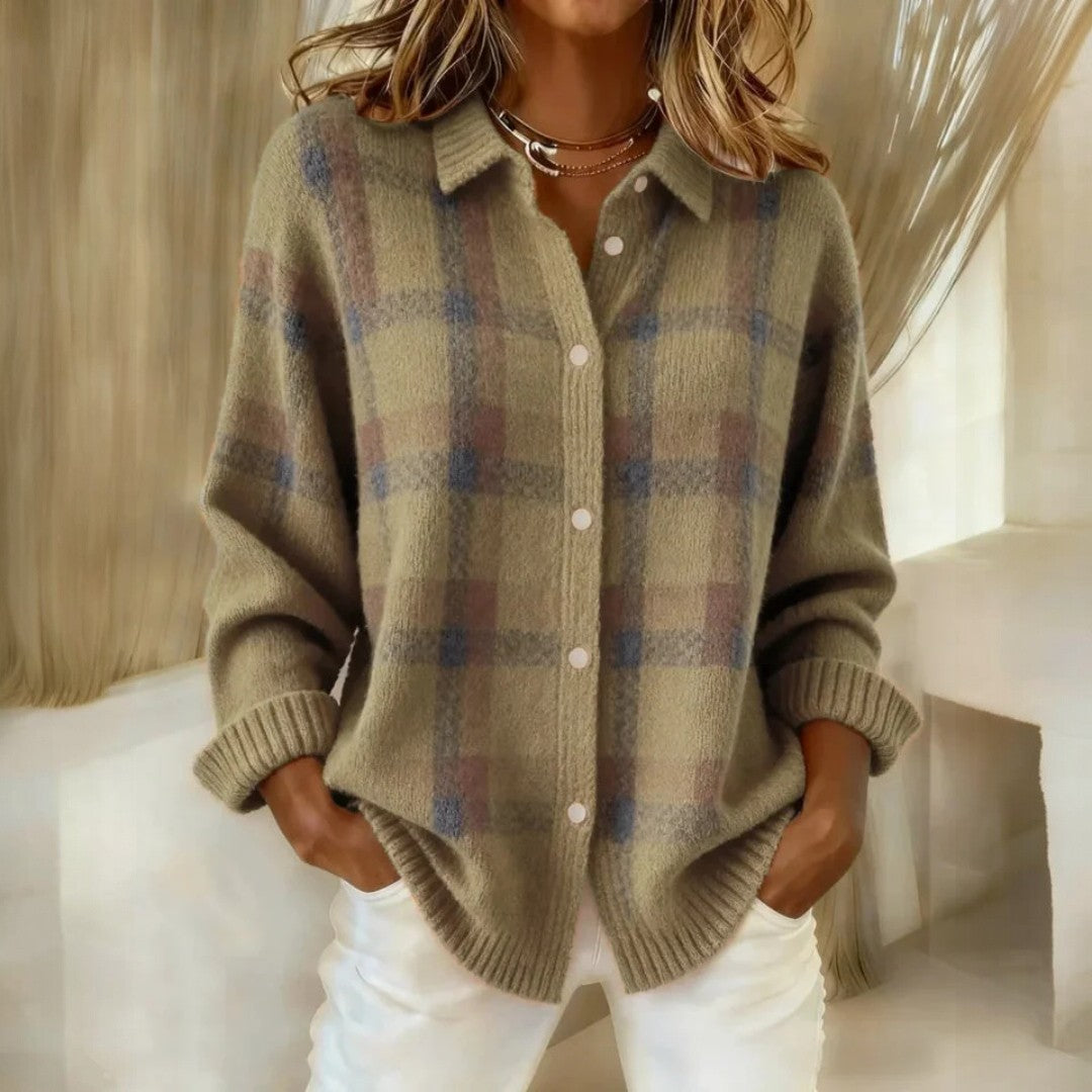 Women's Casual Loose Long-Sleeve Button-Front Cardigan