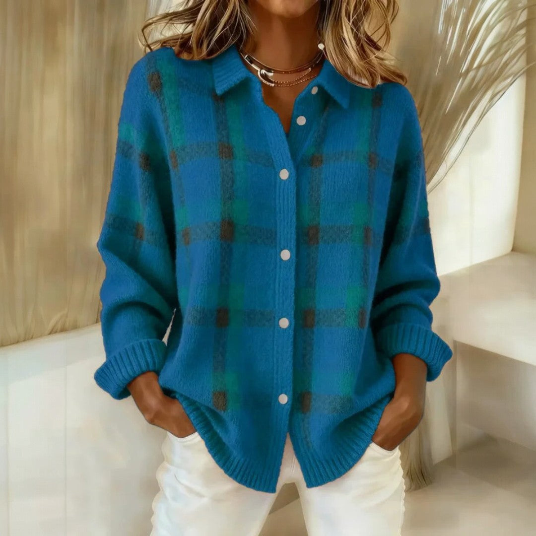Women's Casual Loose Long-Sleeve Button-Front Cardigan