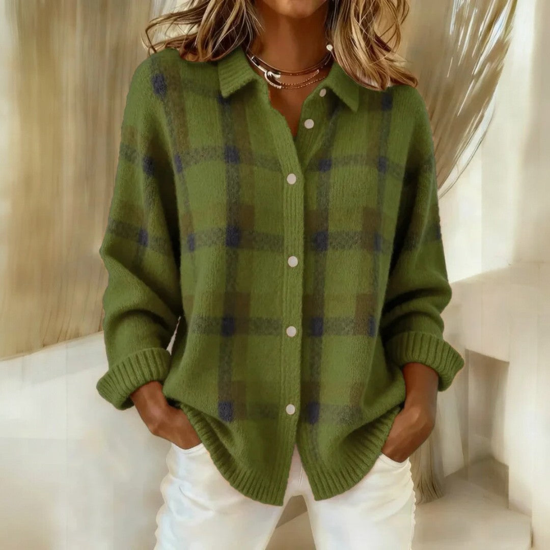 Women's Casual Loose Long-Sleeve Button-Front Cardigan
