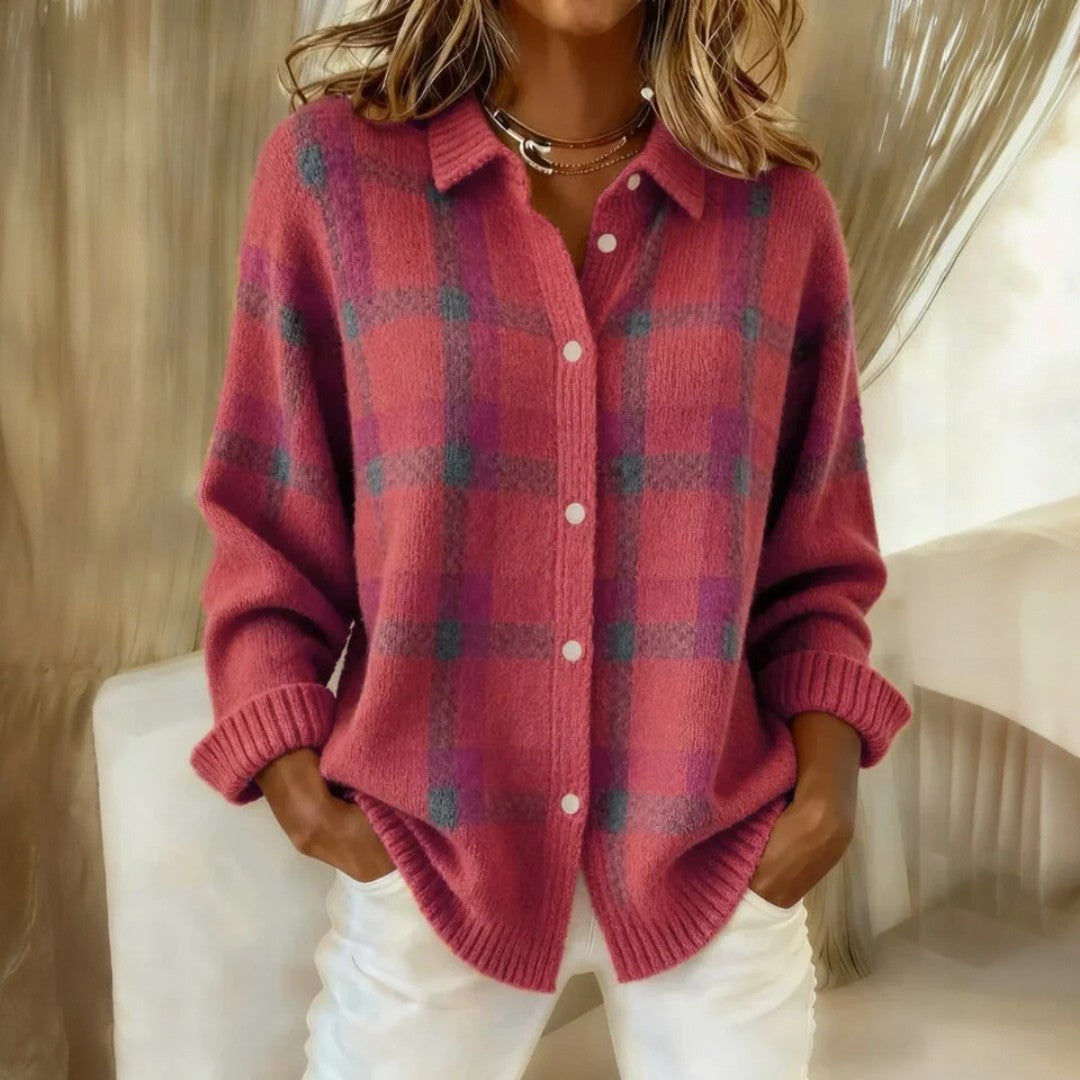 Women's Casual Loose Long-Sleeve Button-Front Cardigan