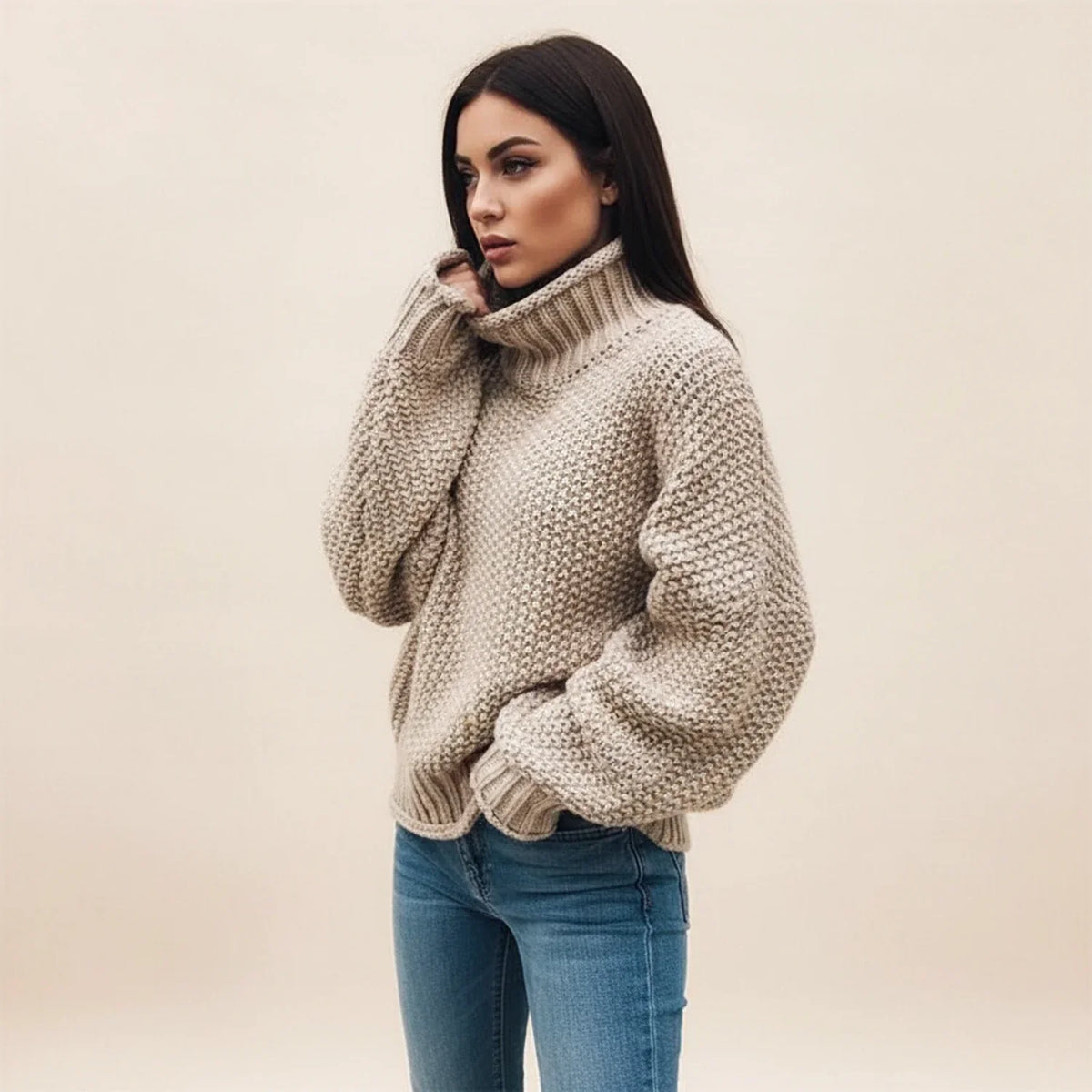 Women's Chunky Turtleneck Sweater
