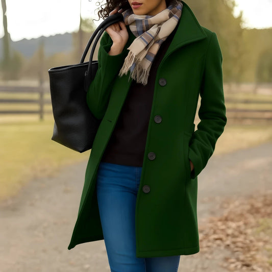 Women's Classic Button-Front Coat