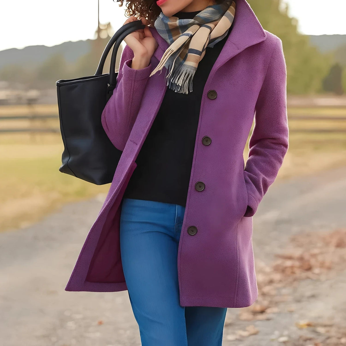 Women's Classic Button-Front Coat