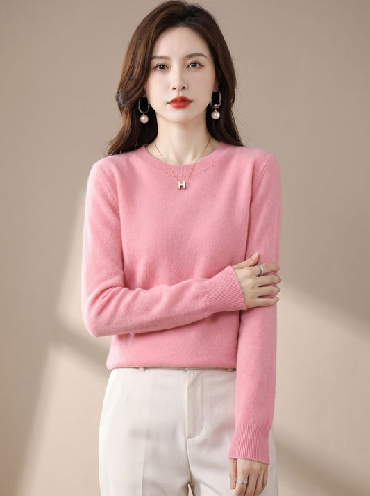 Women's Classic Crew-Neck Long-Sleeve Sweater