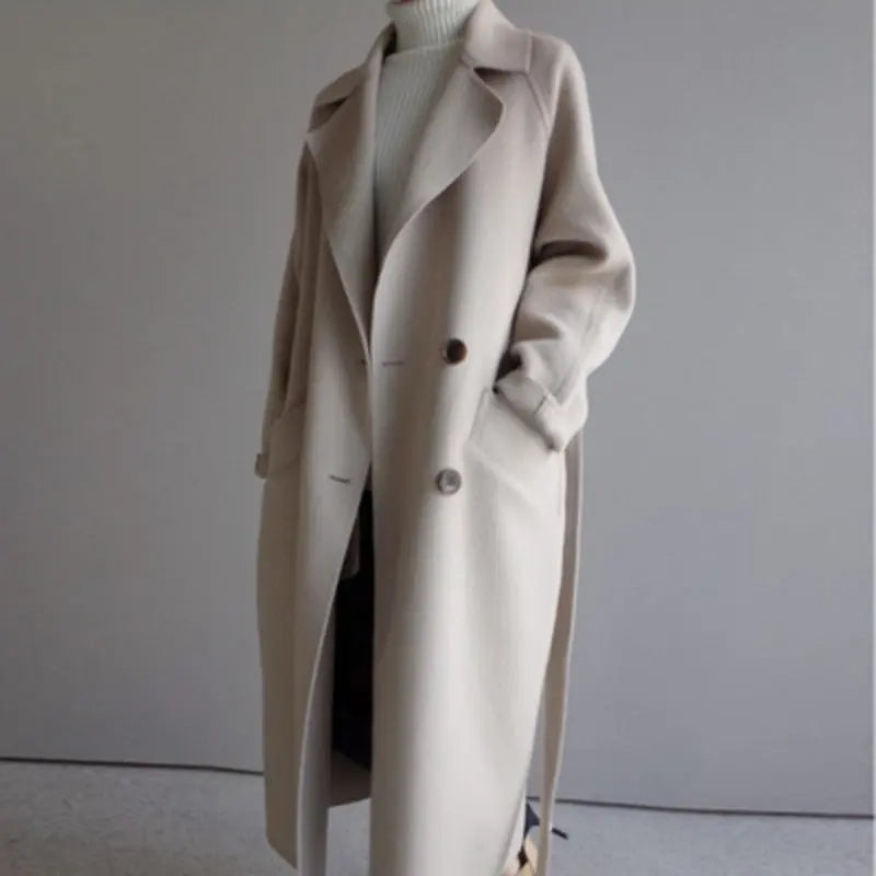 Women's Classic Long Coat with Insulated Lining