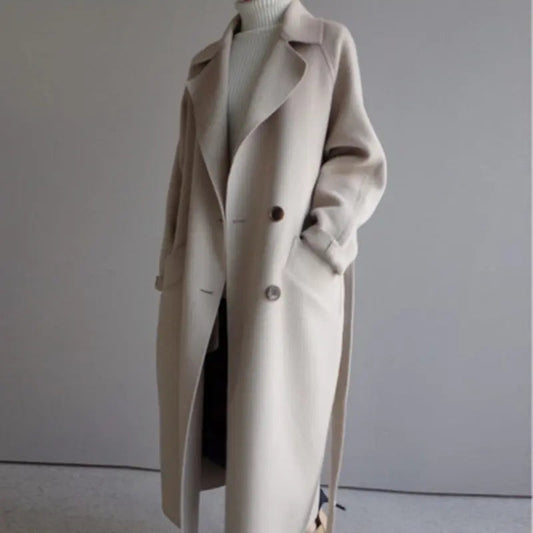 Women's Classic Long Coat with Insulated Lining