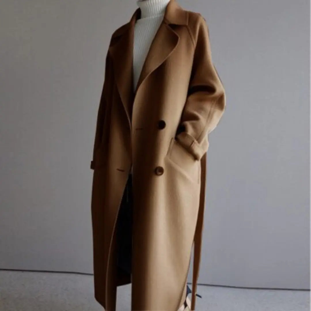 Women's Classic Long Coat with Insulated Lining