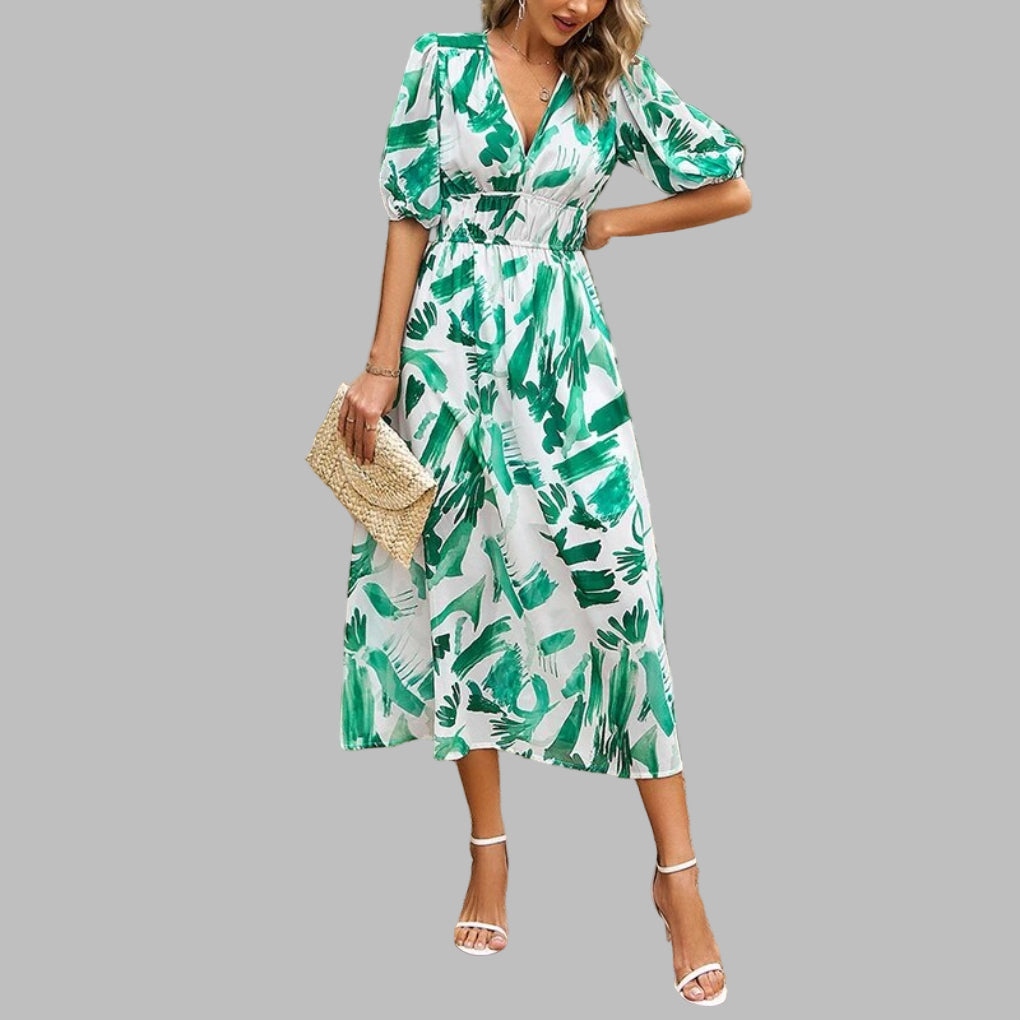 Women's Comfortable V-Neck Midi Dress