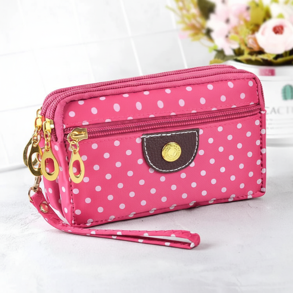 Women's Compact Zip Wallet – Elegant & Practical