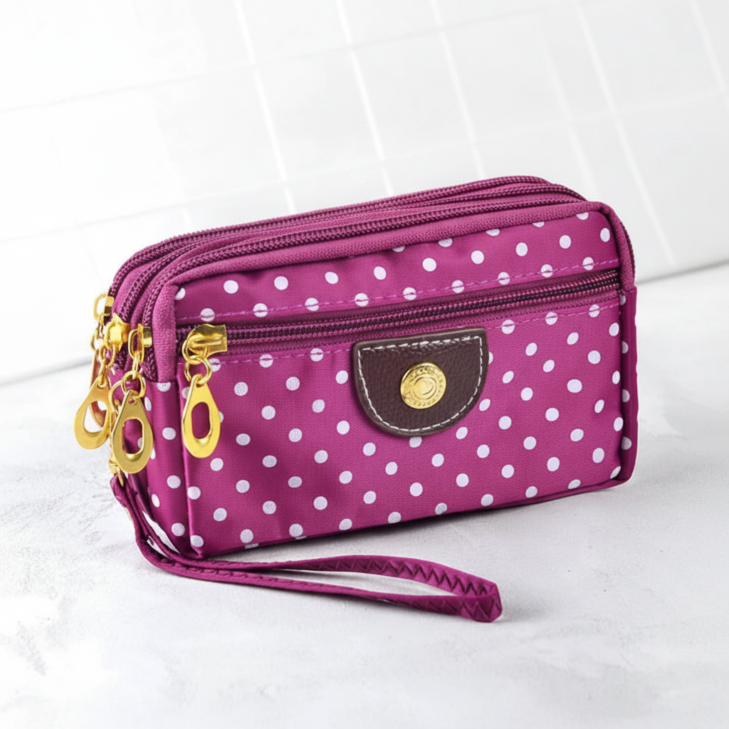 Women's Compact Zip Wallet – Elegant & Practical