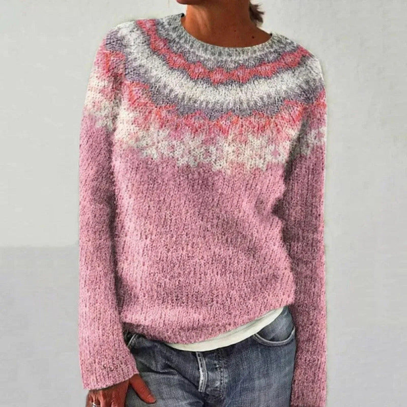 Women's Crewneck Fair Isle Sweater