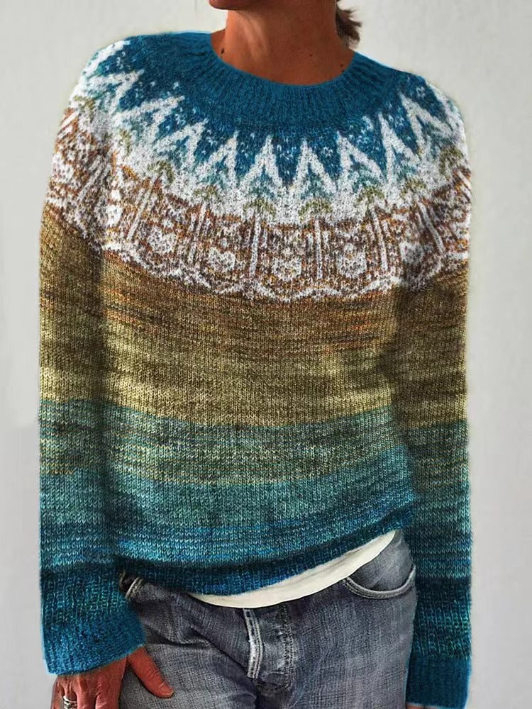 Women's Crewneck Fair Isle Sweater