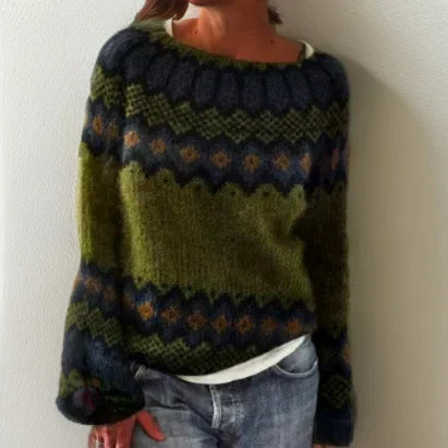 Women's Crewneck Fair Isle Sweater