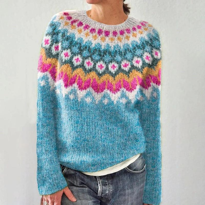 Women's Crewneck Fair Isle Sweater