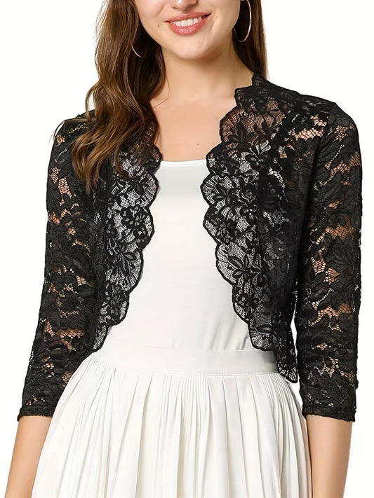 Women's Cropped Long-Sleeve Cardigan
