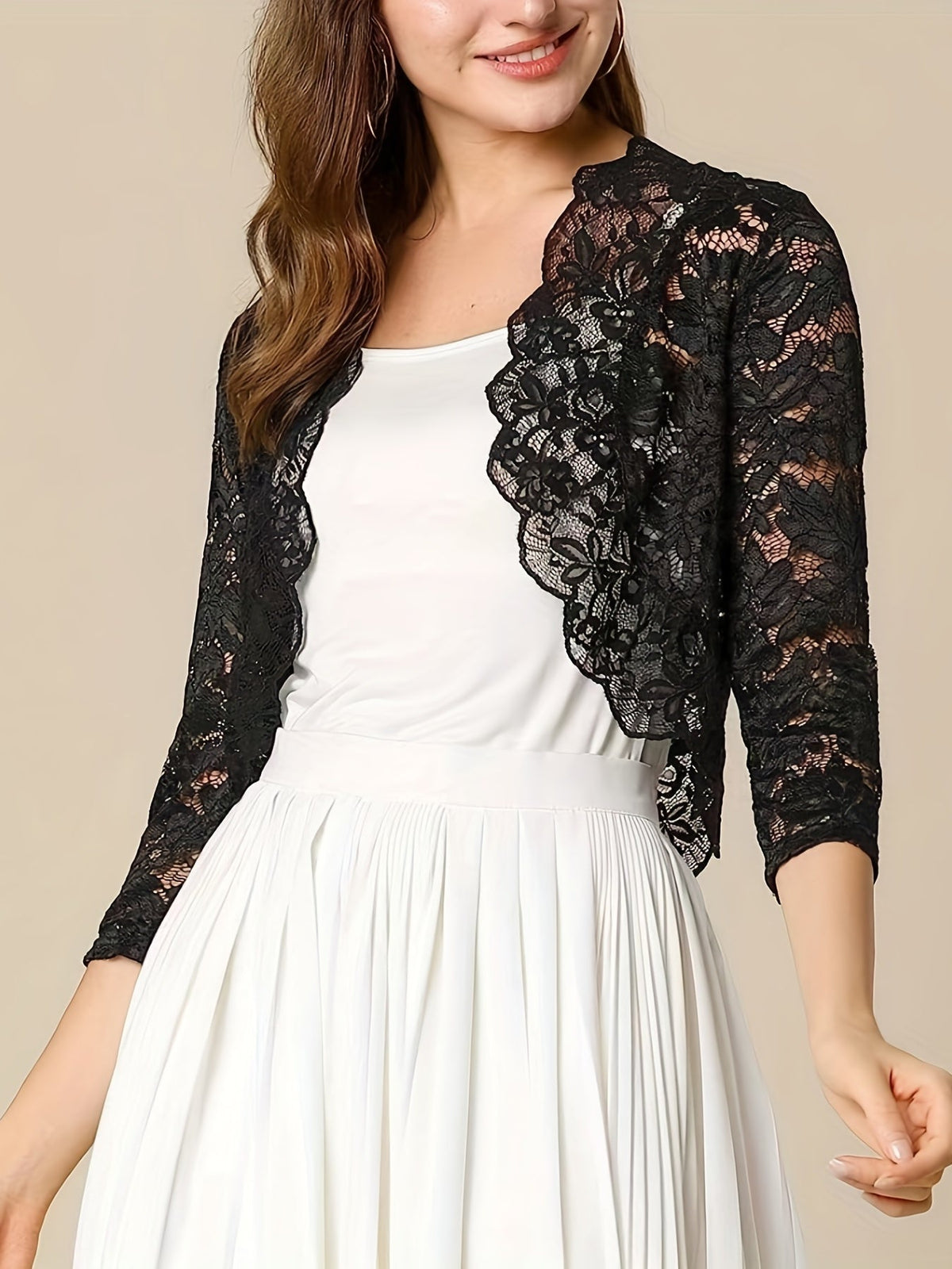 Women's Cropped Long-Sleeve Cardigan