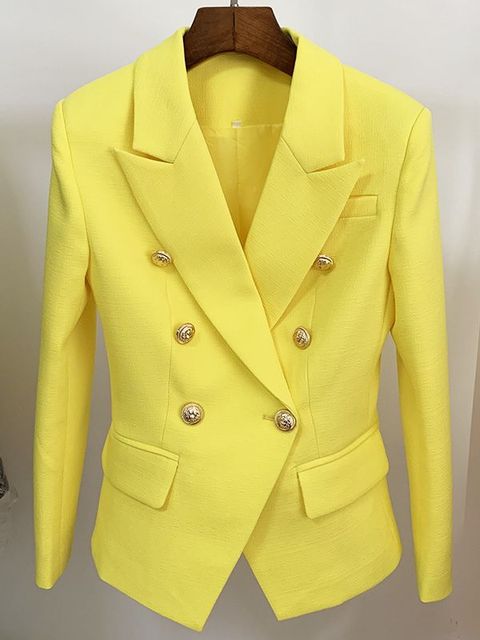 Women's Double-Breasted Tailored Blazer Jacket