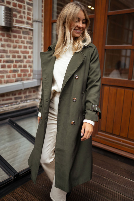 Women's Double-Breasted Trench Coat