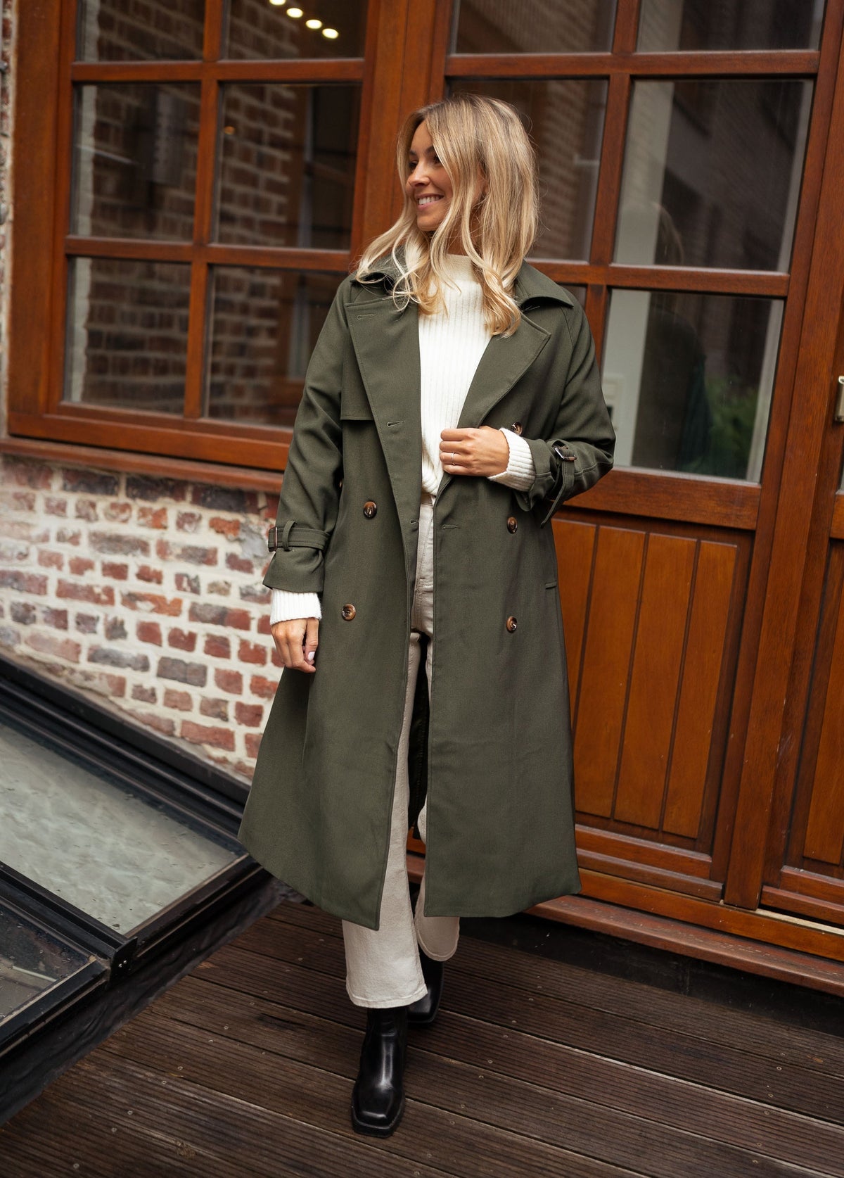 Women's Double-Breasted Trench Coat