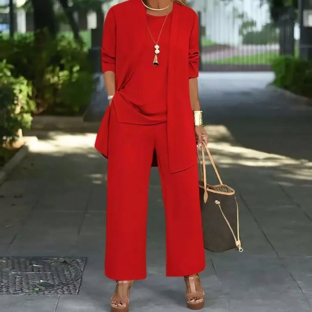 Women's Elegant 3-Piece Cardigan Set