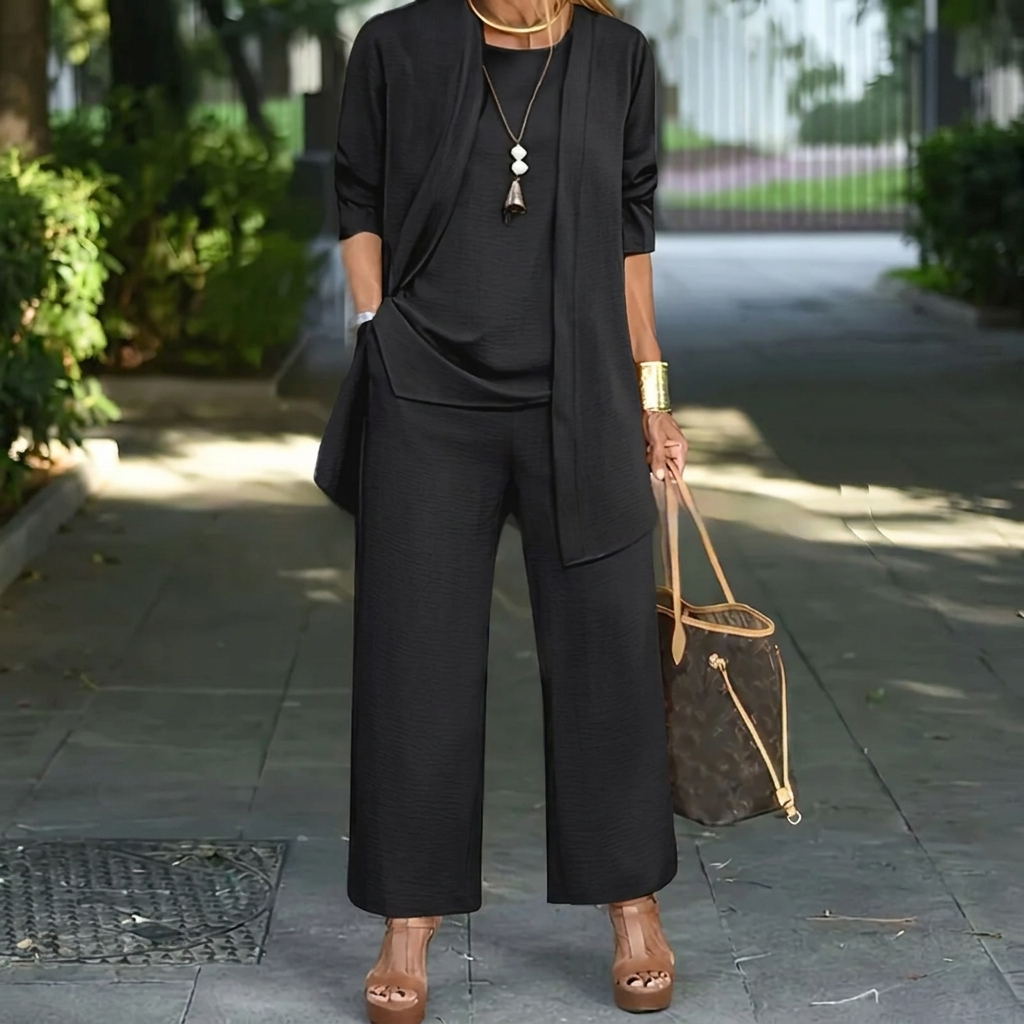 Women's Elegant 3-Piece Cardigan Set