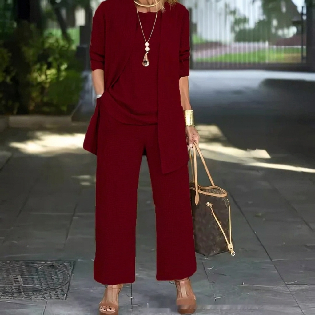 Women's Elegant 3-Piece Cardigan Set
