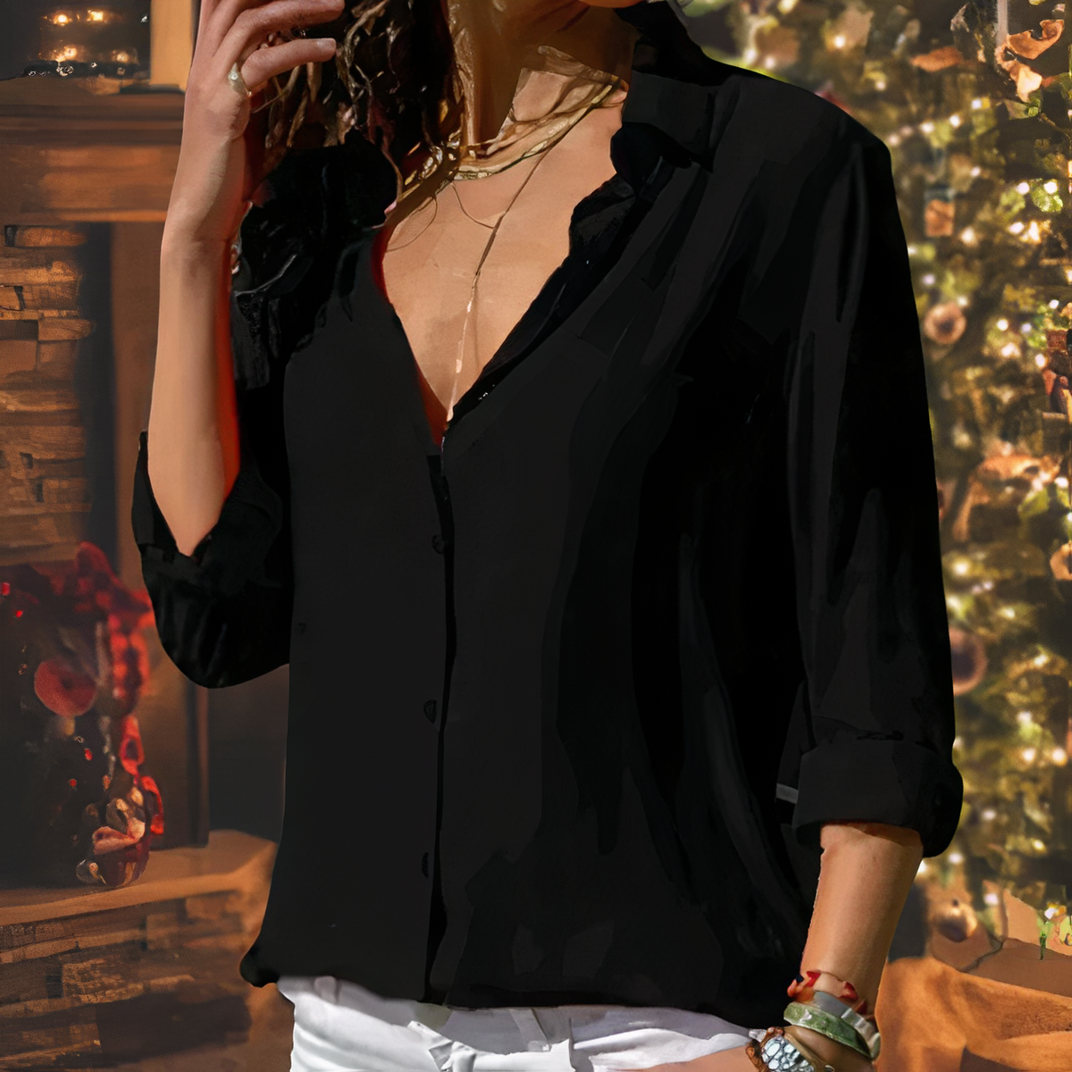 Women's Elegant Autumn Blouse