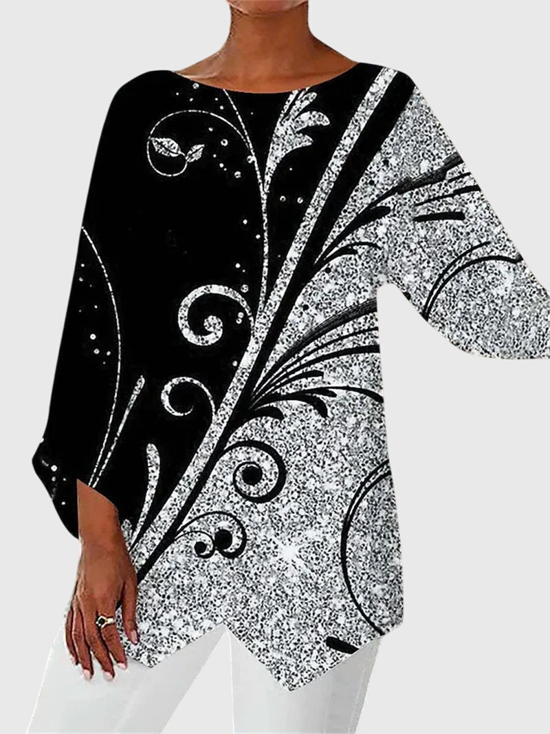 Women's Elegant Crew Neck Top