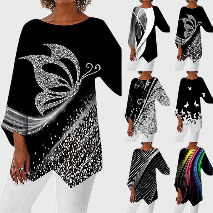 Women's Elegant Crew Neck Top