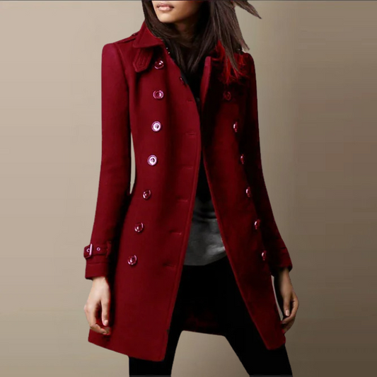 Women's Elegant Double-Breasted Trench Coat