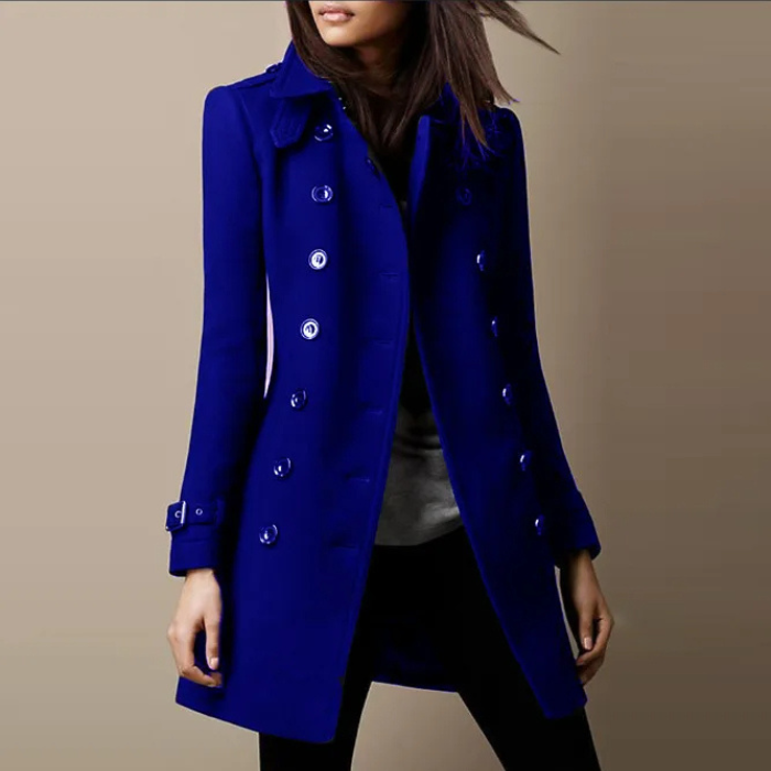 Women's Elegant Double-Breasted Trench Coat