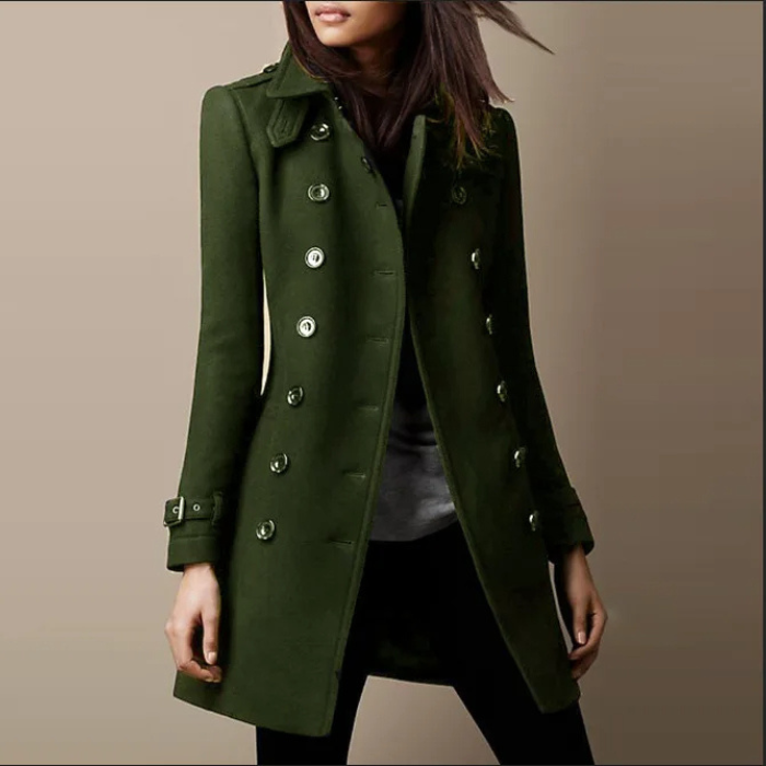 Women's Elegant Double-Breasted Trench Coat